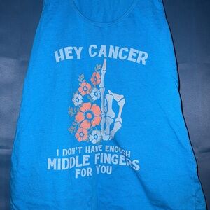 Blue Graphic Tank Top